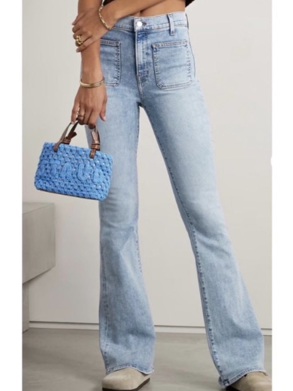 Veronica Beard Florence High-rise Flared Jeans Aire Denim Boho Women’s Size 27/4